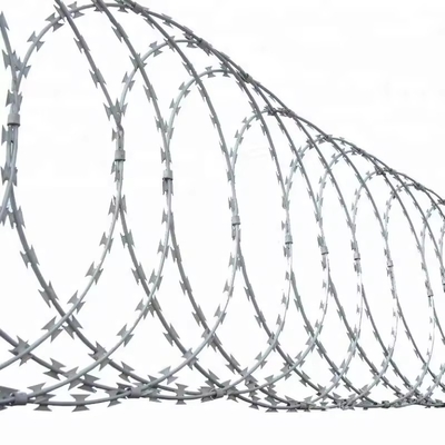 BTO-22 Razor Wire For Explosion Proof Mesh Gabion Containers Anti Impact Hot Dipped Galvanized Defensive Barriers