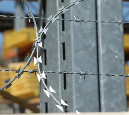 Hot Sale Cross Razor Barbed Wire Flat Wrap Razor Barbed Wire And Clips Razor Wire