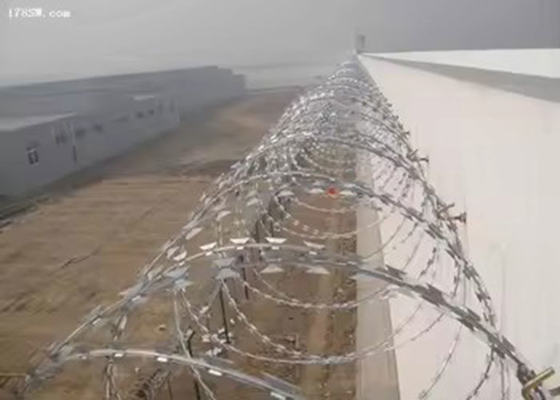 Spiral Stainless Steel Razor Barbed Wire Mobile Security Barriers
