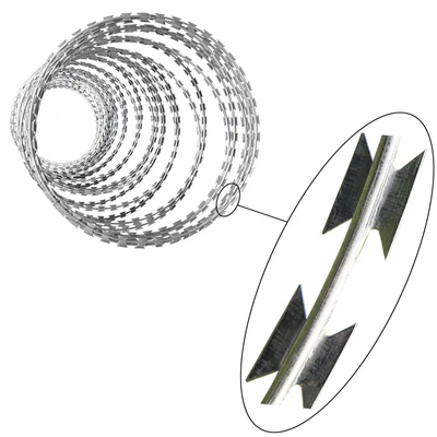 Galvanized Blade Wire Razor Barbed Wire Mesh Hardware Supplies