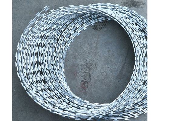Double Concertina Razor Barbed Wire Straight Line Razor Wire Fence