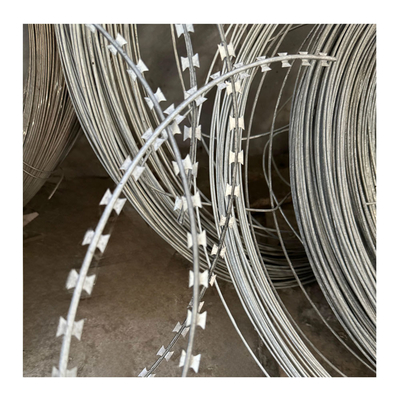 Hot Dipped Galvanized Security Fencing Razor Barbed Wire Steel Wire Barbed Wire Coils