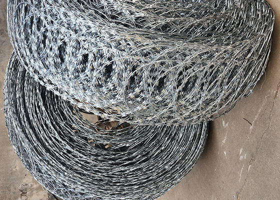 Hot-Dipped Galvanised Razor Barbed Wire with Crossed Loop for High Protection