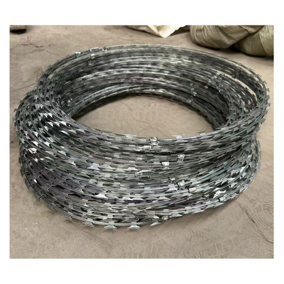Hot Dipped Galvanized Razor Blade Barbed Wire Bto-22 Concertina Double Strand Razor Wire Mesh
