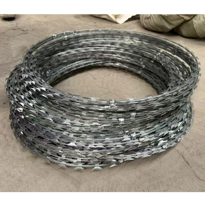 Hot Dipped Security Fence Barbed Wire Shaving Razor Galvanized Razor Rust Proof Wire