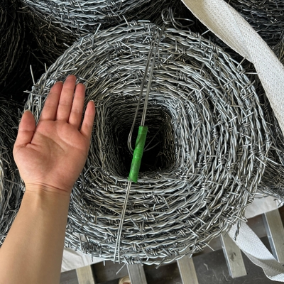 Wholesale High Tensile Twist Galvanized Barbed Wire 14gauge with 3or 4inch barb distance