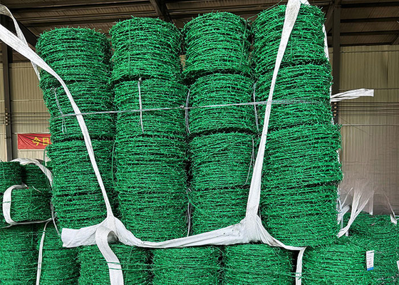 Single Or Double Strand Common Twisted Security Barbed Wire Fence Roll