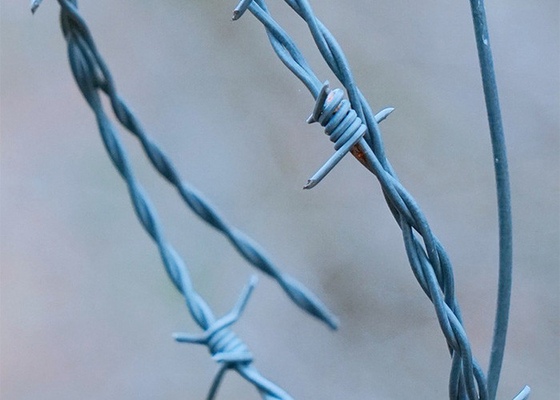 Rust Resistance 3or 4inch Barb Distance Single Strand PVC Coated Iron Barbed Wire