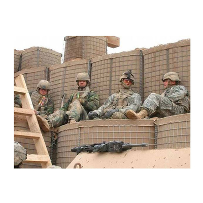 Hot Galvanized Welded Military Defensive HESCO Barrier Boxes With Geotextile