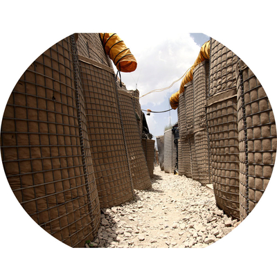 Hot Galvanized Welded Military Defensive HESCO Barrier Boxes With Geotextile