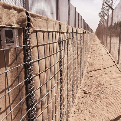MIL 10 Heavy Zinc Coating Hesco Barrier As Interim Solution To Near Term Flood Barrier Project
