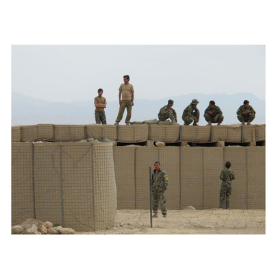 4.0 Mm Defensive Hesco Bation Barrier Gabion Primarily Used For Flood Control And Military Fortifications