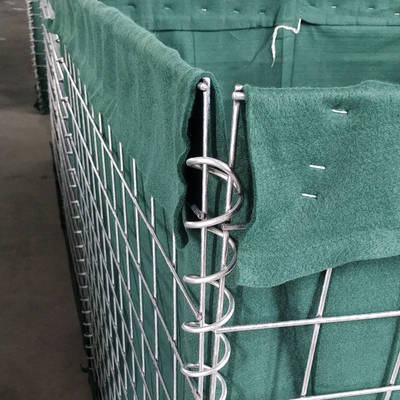Collapsible Wire Mesh Container And Heavy Duty Fabric Liner Defensive Bastion Barriers
