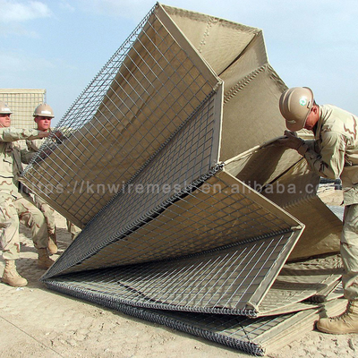 Military Sand Filled Heavy Galvanized Defensive Bastion Barriers Hesco Blast Wall