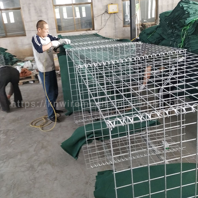 Defensive Bastion Barriers / River Protection Barriers With Green/Sand Geotextile In Burkina Faso