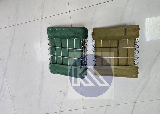 Iraq And Afghanistan Military Barrier Welded Wire Mesh Hesco Defensive Barrier With Geotextile Cloth