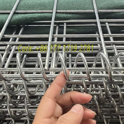 Anti Rust 4.0mm Galvanized Welded Gabion Box Lined Geotextile Cloth For Defensive Barrier Sand Filled Bastion Wall