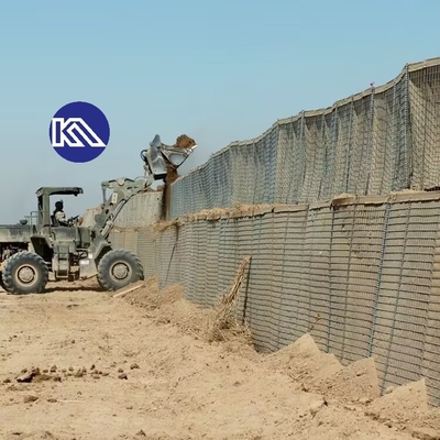Anti-Corrosion Heavy Duty Gabion Barrier Galfan Coating Mi10 Defensive Barrier For Emergency Retaining Wall