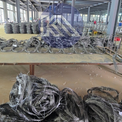 Inconspicuous Obstacle Fence Security Wire Mesh Barrier MZP Tangle Barely Noticeable Obstacle 10х10х1.4m  Anti Tank Wire