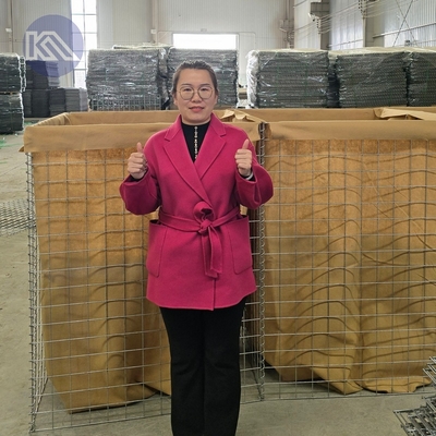 Mil 8 1.37m X 1.22m X 10m Galvanized Wire Army Flood Protection Defensive Hesco Barrier Sand Wall