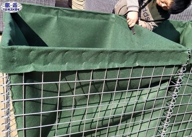 Galvanized Mesh Gabion Military Barriers / Military Sand Wall Barriers