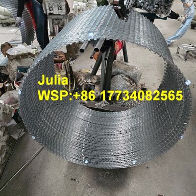Durable 500mm OD BTO-16 Razor Mesh 102 Loops Razor Barbed Wire Anti Corrosion Residential Community Fence
