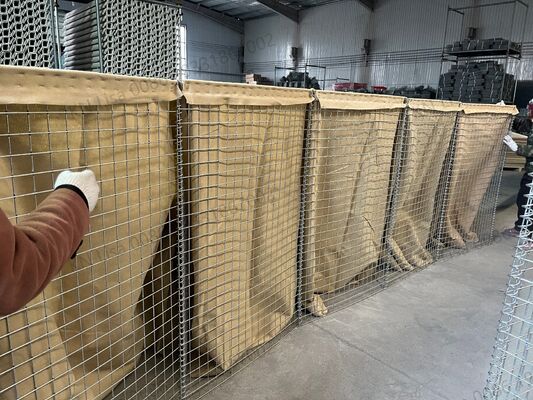Galvanized Mil3 Sand Wall Barrier Blast Wall For Flood Mil6 Gabion Welded Defensive Barriers