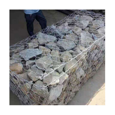 Galvanized/PVC Coated Gabion Box Wire Mesh Three-twist Gabions Retaining Walls For Sale In Tanzania