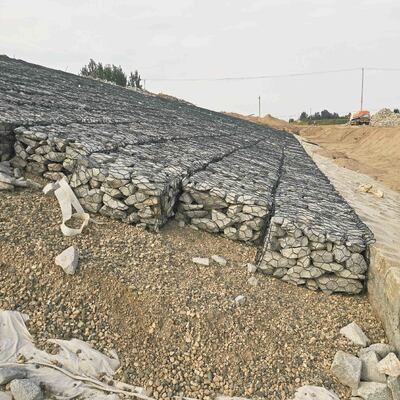 Hot-Dip Galvanized Hexagonal Gabion Mesh Rolls | Woven Stone Cages for Riverbank Protection