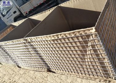 Anti Blast Wall Welded Wire Mesh , Hesco Barrier Wall For River Flood Protection