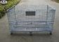 Steel Wire Mesh Pallet Cages , Galvanized Stackable Pallet Cages ISO Approved