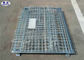 Folding Stackable Industrial Wire Containers Pallet Cage With U Shaped Channel