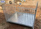 Rigid Mesh Metal Pallet Cage Collapsible Hot Dipped Galvanized Steel Wire
