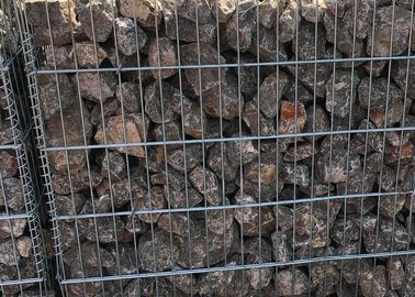 Erosion Control Galvanized Gabion Wire Baskets For Wall , Wire Mesh Gabion Basket