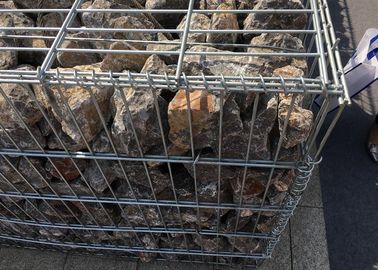 Erosion Control Galvanized Gabion Wire Baskets For Wall , Wire Mesh Gabion Basket