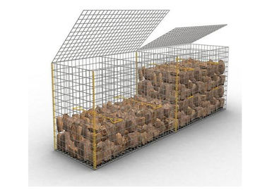 Galfan Landscaping Stone Decorative Welded Mesh Gabions , Welded Gabion Cages