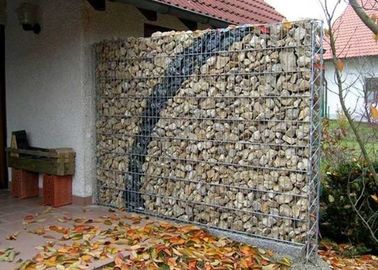 Galfan Landscaping Stone Decorative Welded Mesh Gabions , Welded Gabion Cages