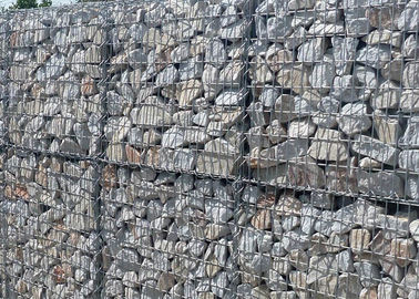 Heavy Duty 100x50x30 Wire Welded Mesh Gabions , Wall Stone Welded Limestone Gabion