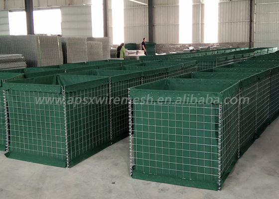 4.0mm Galvanized Welded Mesh Gabion Box Military Barrier