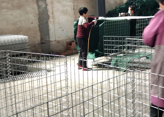 4.0mm Galvanized Welded Mesh Gabion Box Military Barrier