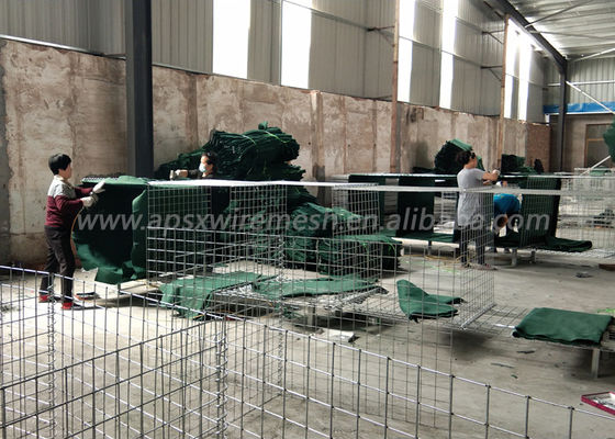 4.0mm Galvanized Welded Mesh Gabion Box Military Barrier