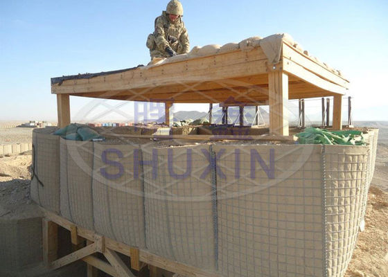 Customized 0.61x0.61x1.21m Deep Welding Military Barrier Sand Fill