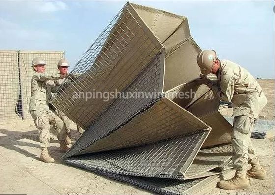 ISO COC Galvanized Defensive Barrier Welded Gabion Baskets For Equipment Revetments