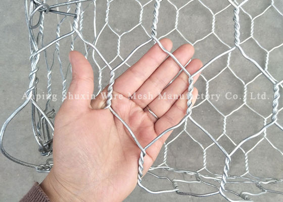 Weave Hot Dipped Galvanized Iron 2x1x1m Gabion Stone Basket