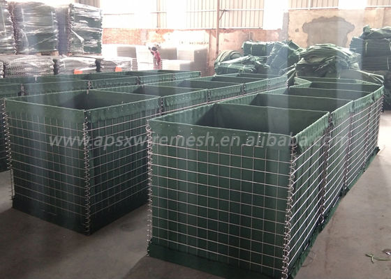 Hot Dipped Galvanized Welded Box Defensive Barrier For Flood Prevention