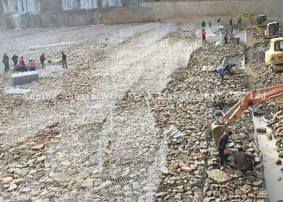 Galvanized 6x8cm Stone Filled Gabions For River Bank Protection