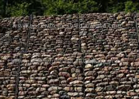 Woven Wire Mesh 2.0mm Gabion Retaining Wall Box Stone Filled