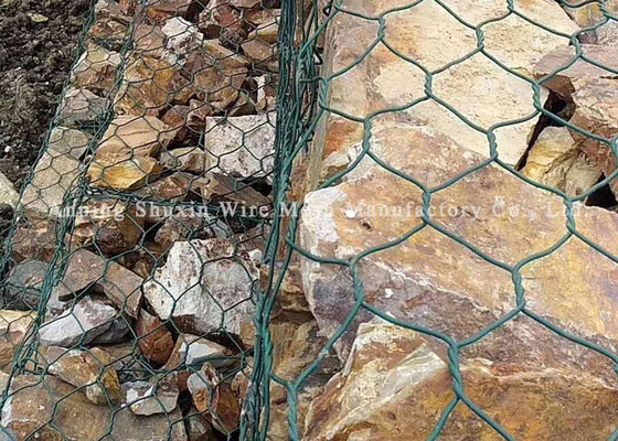 1*1*1m Weave Wire Mesh Pvc Coated Gabion Mattress For Bridge Protection