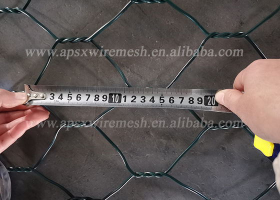 Easy Collapsible Pvc Coated Hexagonal Gabion Basket For Water And Soil Protection