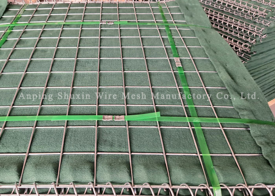 Hot Galvanized Welded 4mm Hesco Barricades Boxes With Geotextile